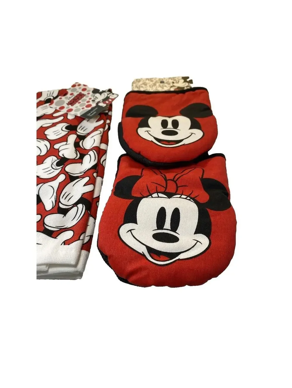 mickey mouse kitchen , 2 Oven Mitts & 2 Dish Towels